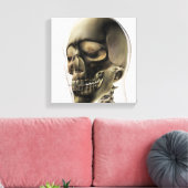 人間の歯と歯の3次元スカル キャンバスプリント (インサイチュ (リビング))