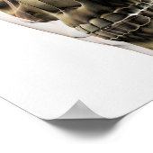 人間の歯と歯の3次元スカル ポスター (角)