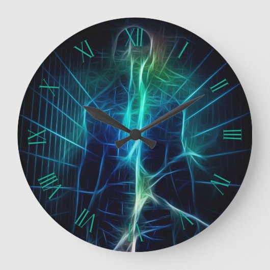 人間の永遠のエネルギー ラージ壁時計 (正面)