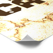 人間の洞窟引用文ポスタはっきりしたー文字の石模様 ポスター (角)