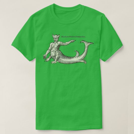 人間の海の過去から出た怪物 Tシャツ (デザイン正面)