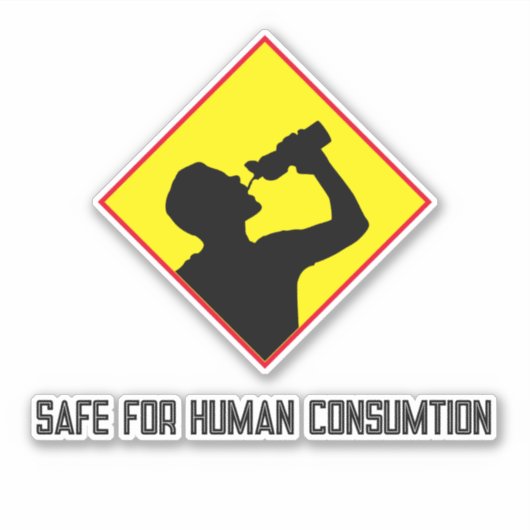人間の消費に対して安全 シール (正面)