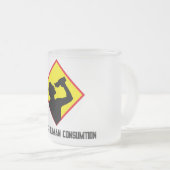 人間の消費に対して安全 フロストグラスマグカップ (正面右)