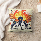 人間の炎のアートワーク クッション (ブランケット)