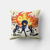 人間の炎のアートワーク クッション (裏面)