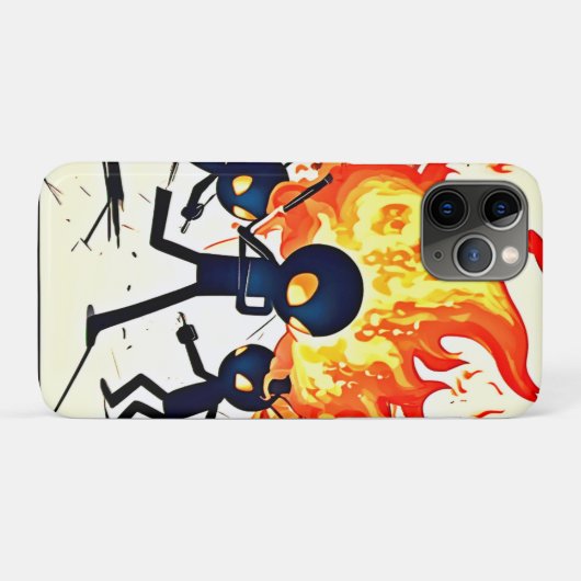 人間の炎のアートワーク Case-Mate iPhoneケース (裏面(横))