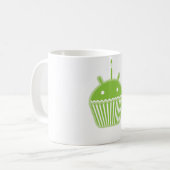 人間の特徴をもつカップケーキ コーヒーマグカップ (正面左)