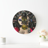 人間の特徴をもつジーニアの宇宙船のパイロットの空想科学小説 ラージ壁時計 (ホーム)