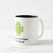 人間の特徴をもつマグ: 私のあなたはないボス、スティーブ! ツートーンマグカップ (正面右)