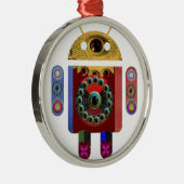 人間の特徴をもつロボット メタルオーナメント (右)