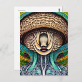 人間の特徴を持ったキノコの入り口 ポストカード (正面/裏面)