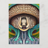 人間の特徴を持ったキノコの入り口 ポストカード (正面)