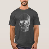 人間の現実的なスカル Tシャツ (正面)