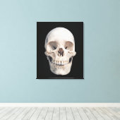 人間の男性の正面視スカル キャンバスプリント (インサイチュ (ウッドフロア))