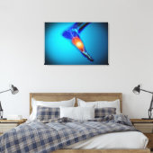 人間の痛みの概念像足 キャンバスプリント (インサイチュ (寝室))
