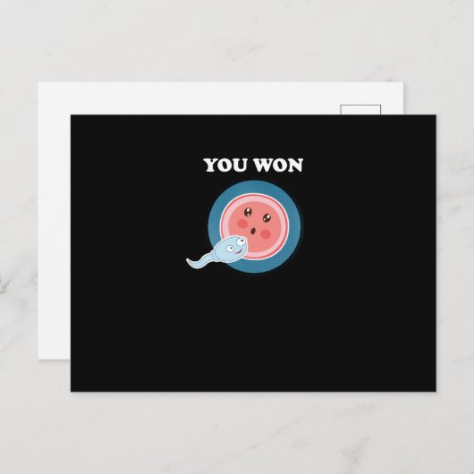 人間の発生学の進化科学に勝ちました シーズンポストカード (正面/裏面)