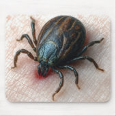 人間の皮膚のダニのクローズアップ マウスパッド (正面)