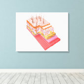 人間の皮膚の解剖学 キャンバスプリント (インサイチュ (ウッドフロア))