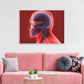 人間の目とスカルの概念像 キャンバスプリント (インサイチュ (リビング))