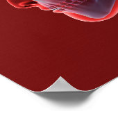 人間の目とスカルの概念像 ポスター (角)