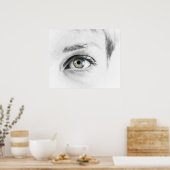 人間の目のクローズアップ ポスター (キッチン)