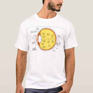 人間の目の球の解剖図表 Tシャツ
