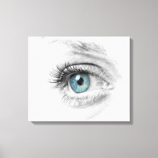 人間の目をクローズアップ キャンバスプリント (正面)