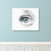 人間の目をクローズアップ キャンバスプリント (インサイチュ (ウッドフロア))