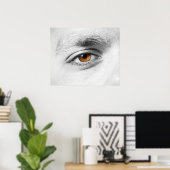 人間の目をクローズアップ ポスター (ホームオフィス)