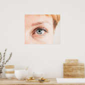 人間の目をクローズアップ ポスター (キッチン)