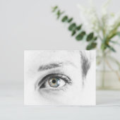 人間の目をクローズアップ ポストカード (スタンド正面)