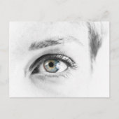 人間の目をクローズアップ ポストカード (正面)