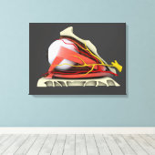 人間の眼の解剖学的概念像3 キャンバスプリント (インサイチュ (ウッドフロア))