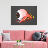 人間の眼の解剖学的概念像5 キャンバスプリント (インサイチュ (リビング))