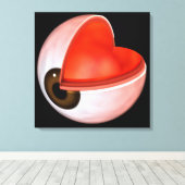 人間の眼の解剖学的概念図8 キャンバスプリント (インサイチュ (ウッドフロア))