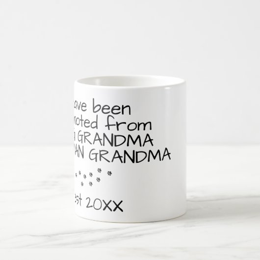 人間の祖母への犬の祖母 コーヒーマグカップ (中央)