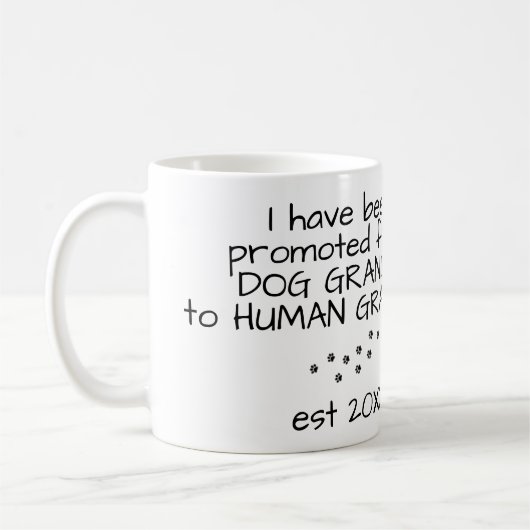 人間の祖母への犬の祖母 コーヒーマグカップ (左)