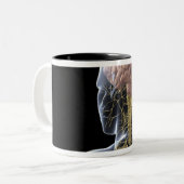 人間の神経系 ツートーンマグカップ (正面左)