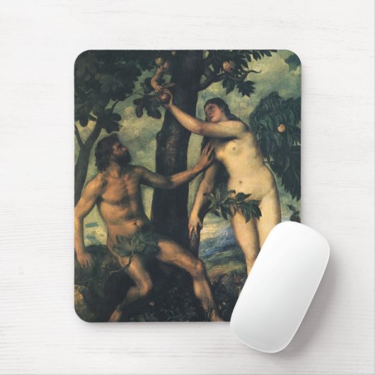人間の秋;アダムとエバによるティティツィア マウスパッド (マウス)