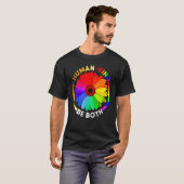 人間の種類は両方のデイジーレインボーLgbtのプライドM Tシャツ (正面フル)