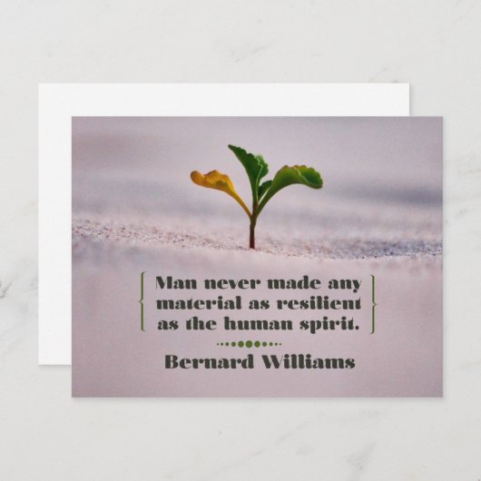 人間の精神は不屈のもの ポストカード (正面/裏面)