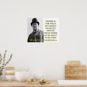 人間の紛争の分野では決してない – Churchill ポスター (キッチン)