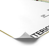 人間の経絡と圧力の点のグラフのポスター ポスター (角)