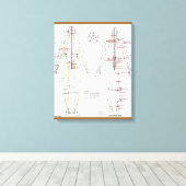 人間の経絡と圧力のptグラフのラップされたキャンバス キャンバスプリント (インサイチュ (ウッドフロア))