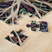 人間の経験感動的ワードアート ジグソーパズル (側面)