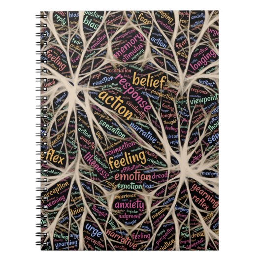 人間の経験感動的ワードアート ノートブック (正面)