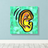 人間の耳 キャンバスプリント (インサイチュ (ウッドフロア))