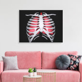 人間の肺と胸郭の概念像1 キャンバスプリント (インサイチュ (リビング))