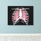 人間の肺と胸郭の概念像1 キャンバスプリント (インサイチュ (ウッドフロア))