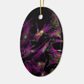 人間の肺繊維芽細胞 セラミックオーナメント (左)